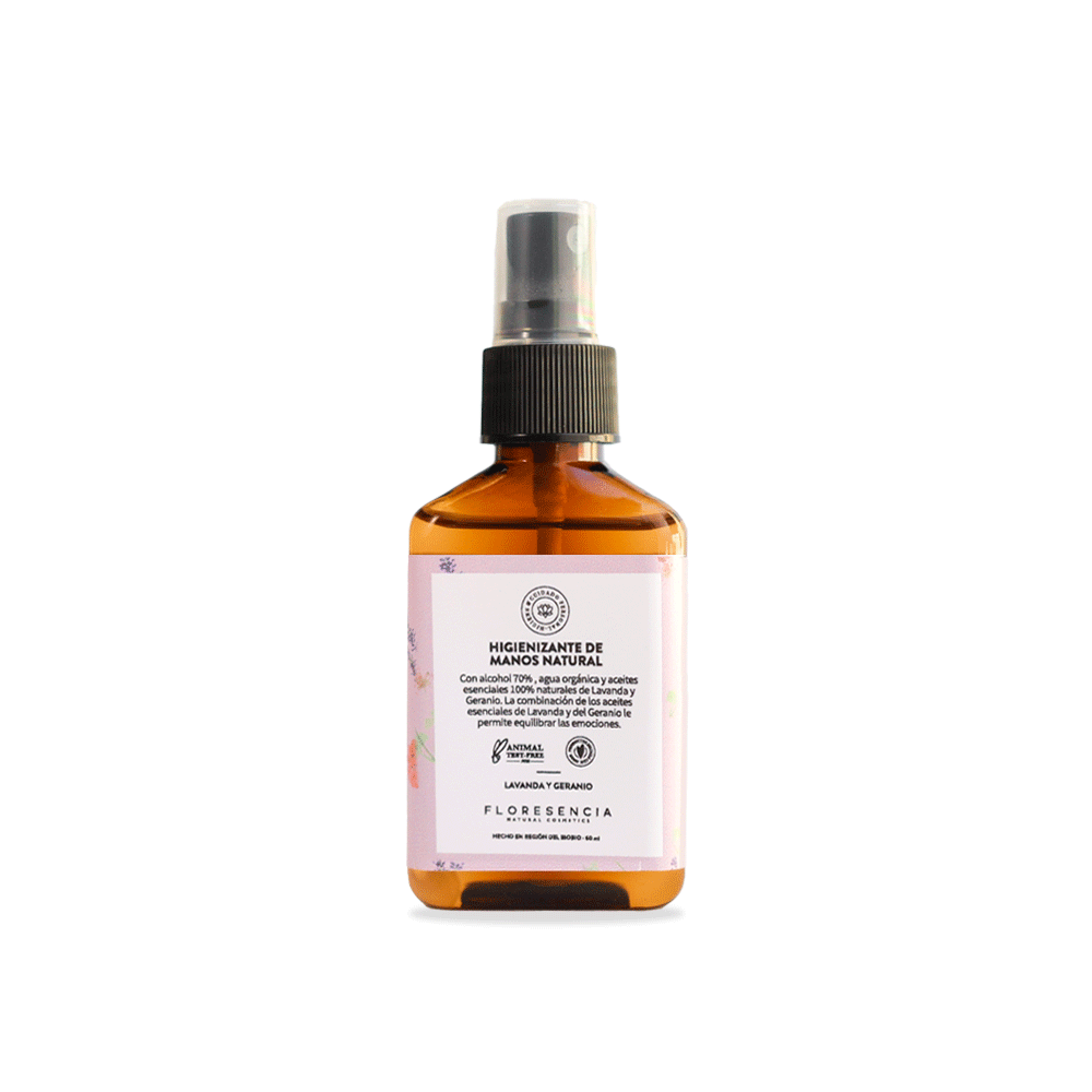 Higienizante de manos natural lavanda y geranio 60ml