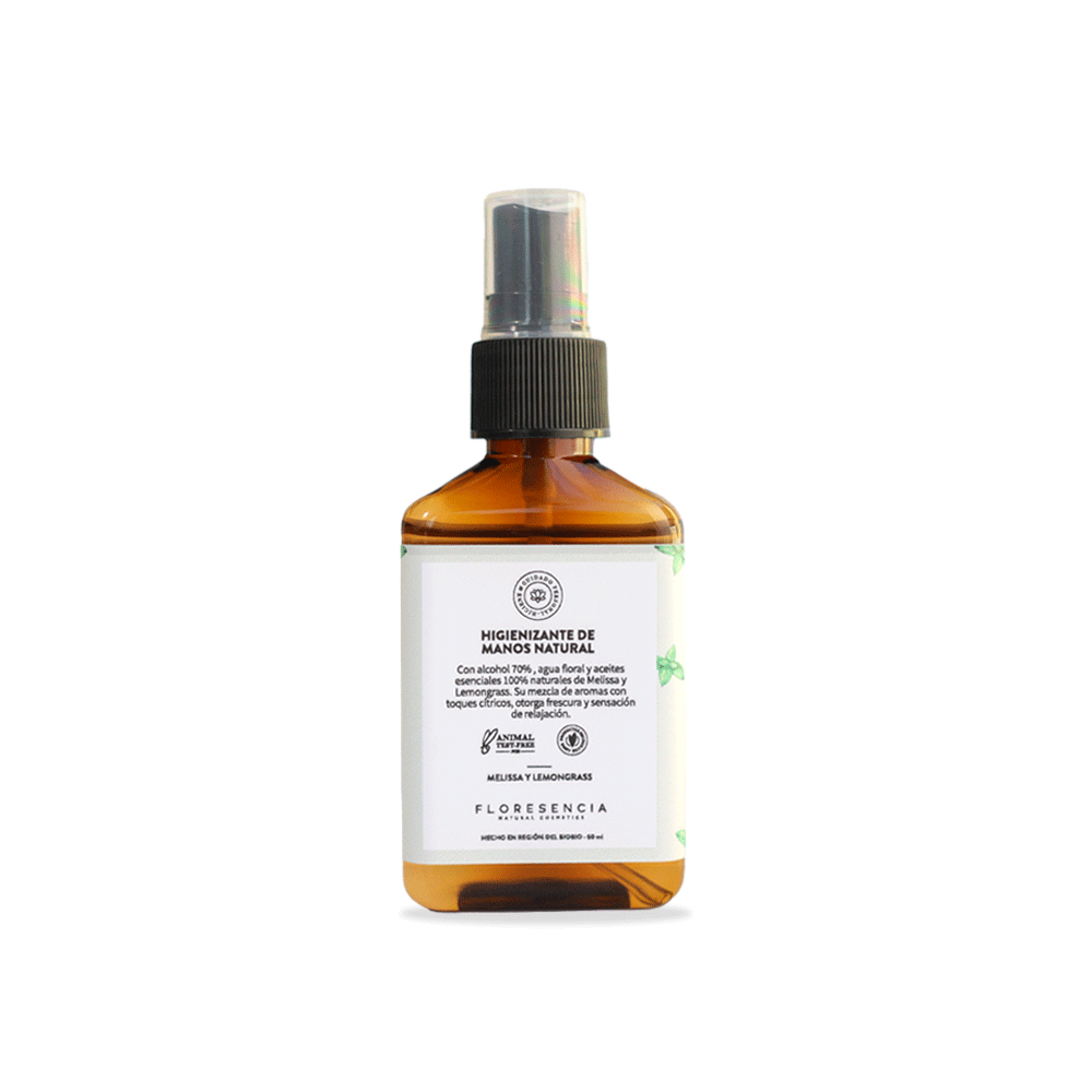 Higienizante de manos natural melissa y lemongrass 60ml