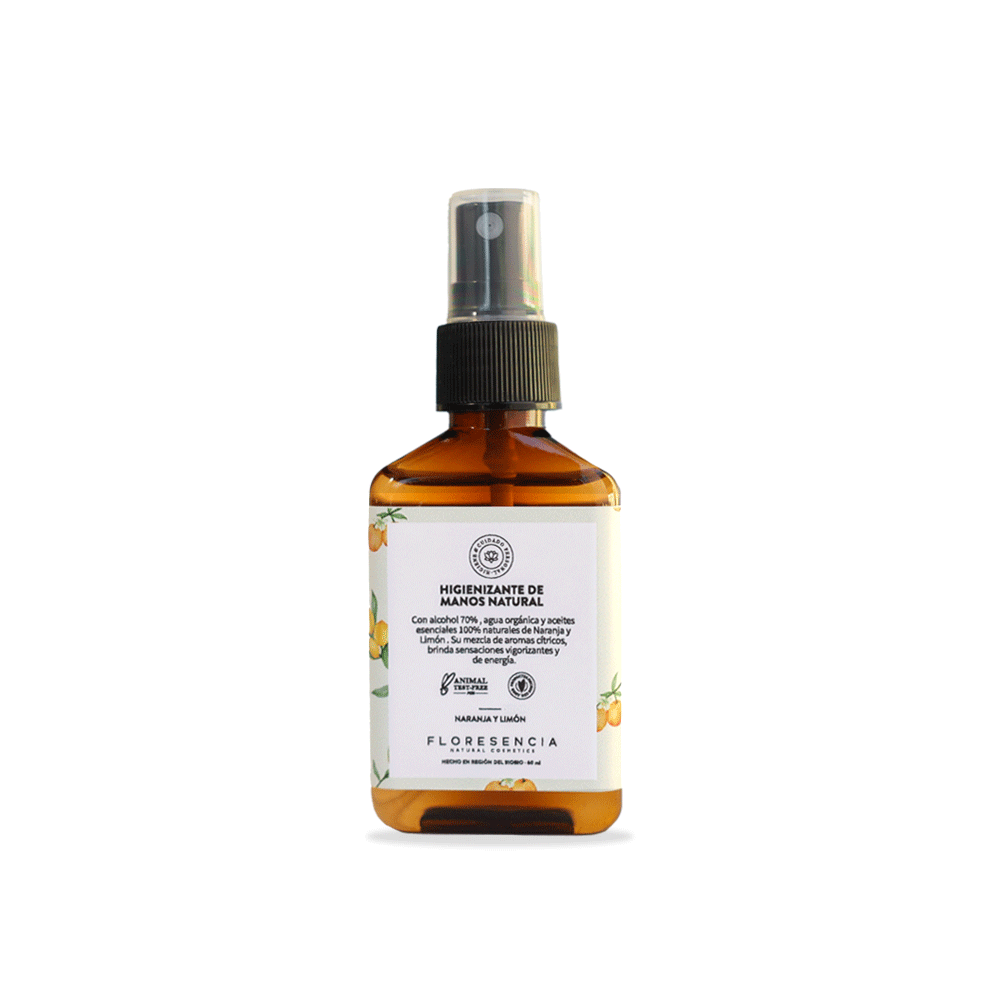 Higienizante de manos natural naranja y limón 60ml