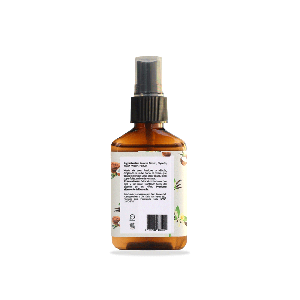 Higienizante de manos natural Vainilla y coco 60ml