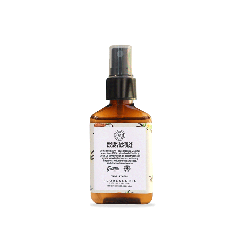 Higienizante de manos natural Vainilla y coco 60ml
