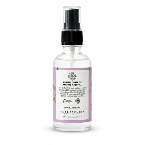 Higienizante de manos natural Lavanda y Geranio 50ml