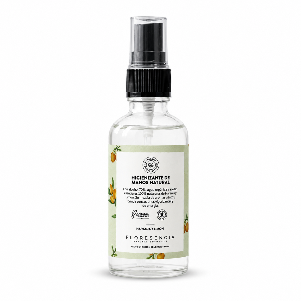 Higienizante de manos natural Naranja y Limón 50ml