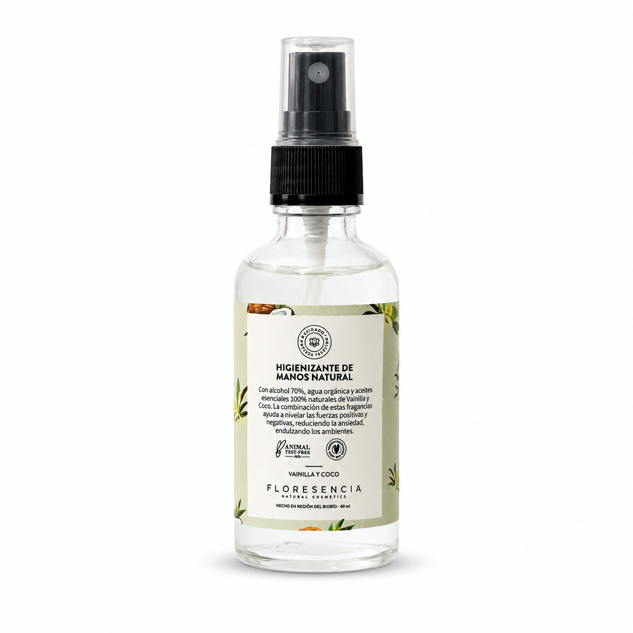 Higienizante de manos natural Vainilla y Coco 50ml