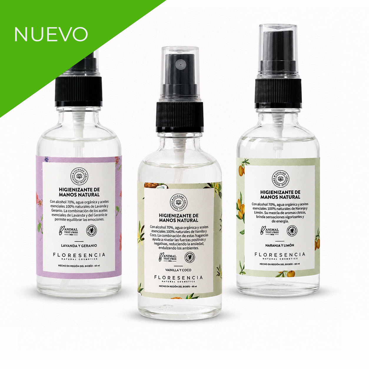 Fresh & Cozy – Pack de 3 Higienizantes 50ml