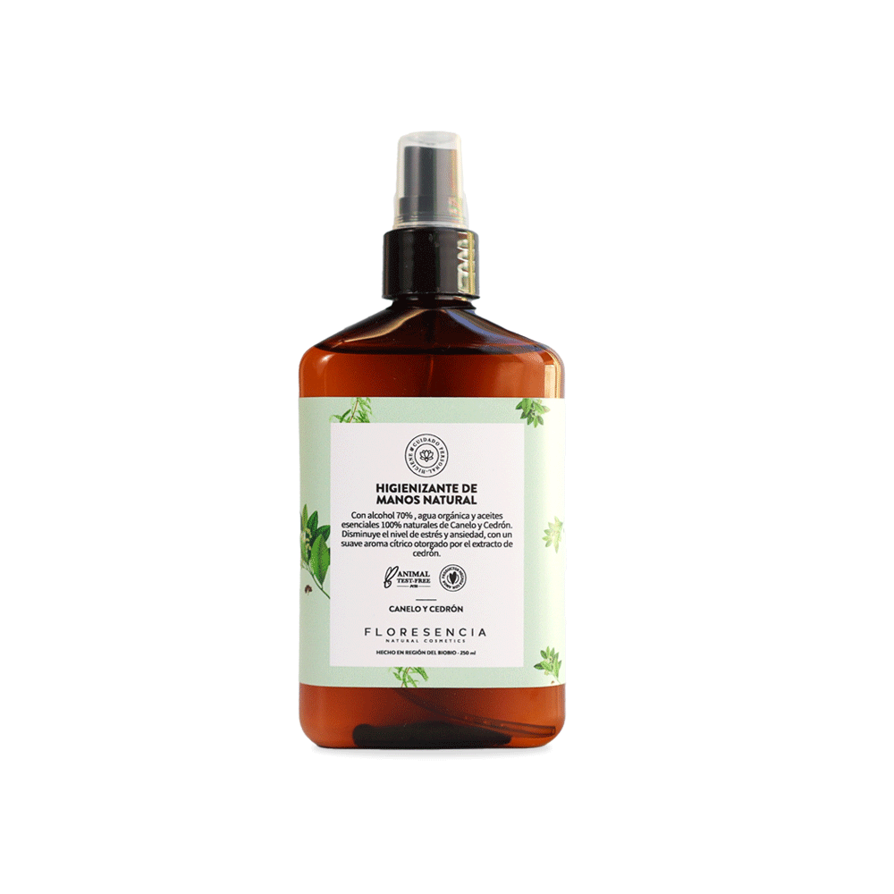Higienizante de manos natural Canelo y Cedrón