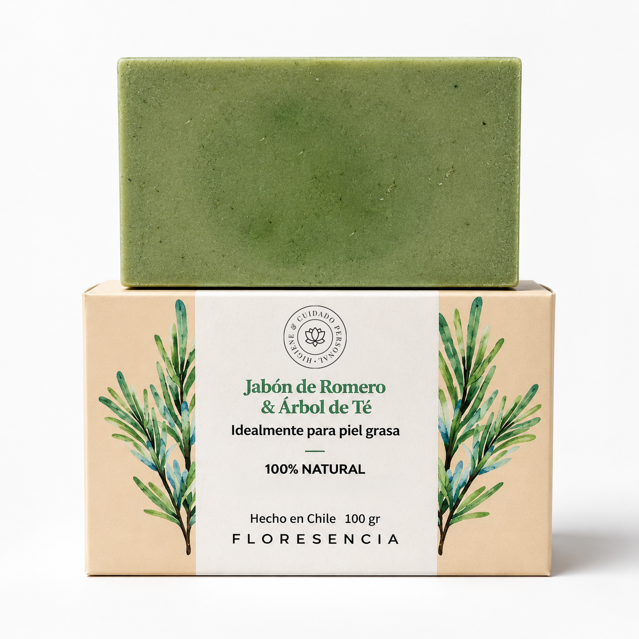 Jabón Purificante Romero & Árbol de Té 100g