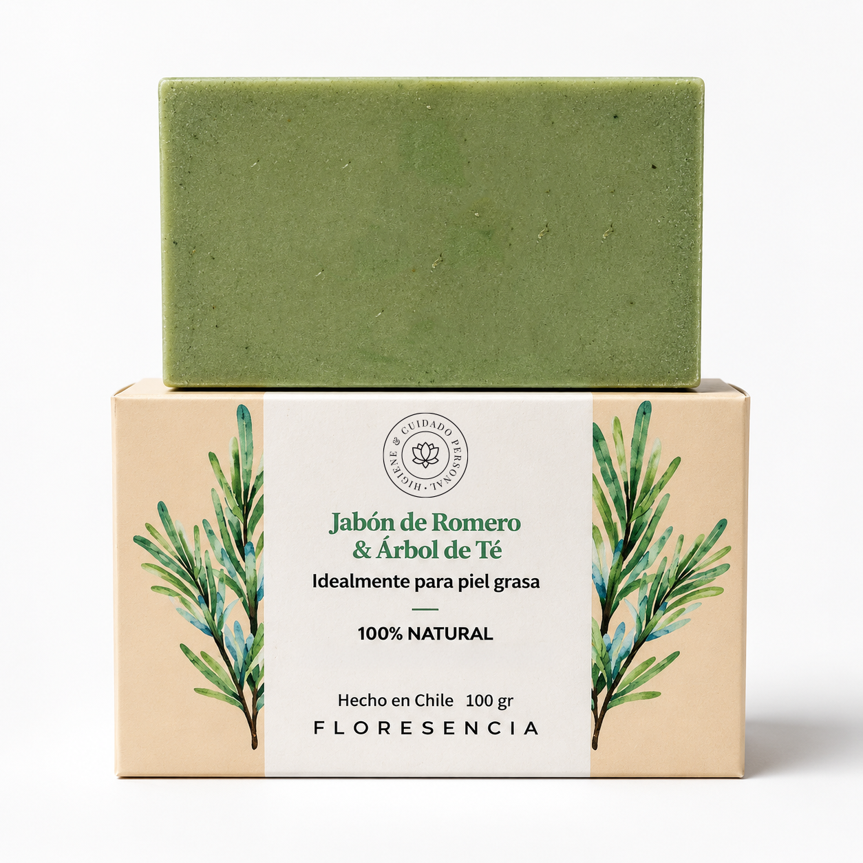 Jabón Purificante Romero & Árbol de Té 100g