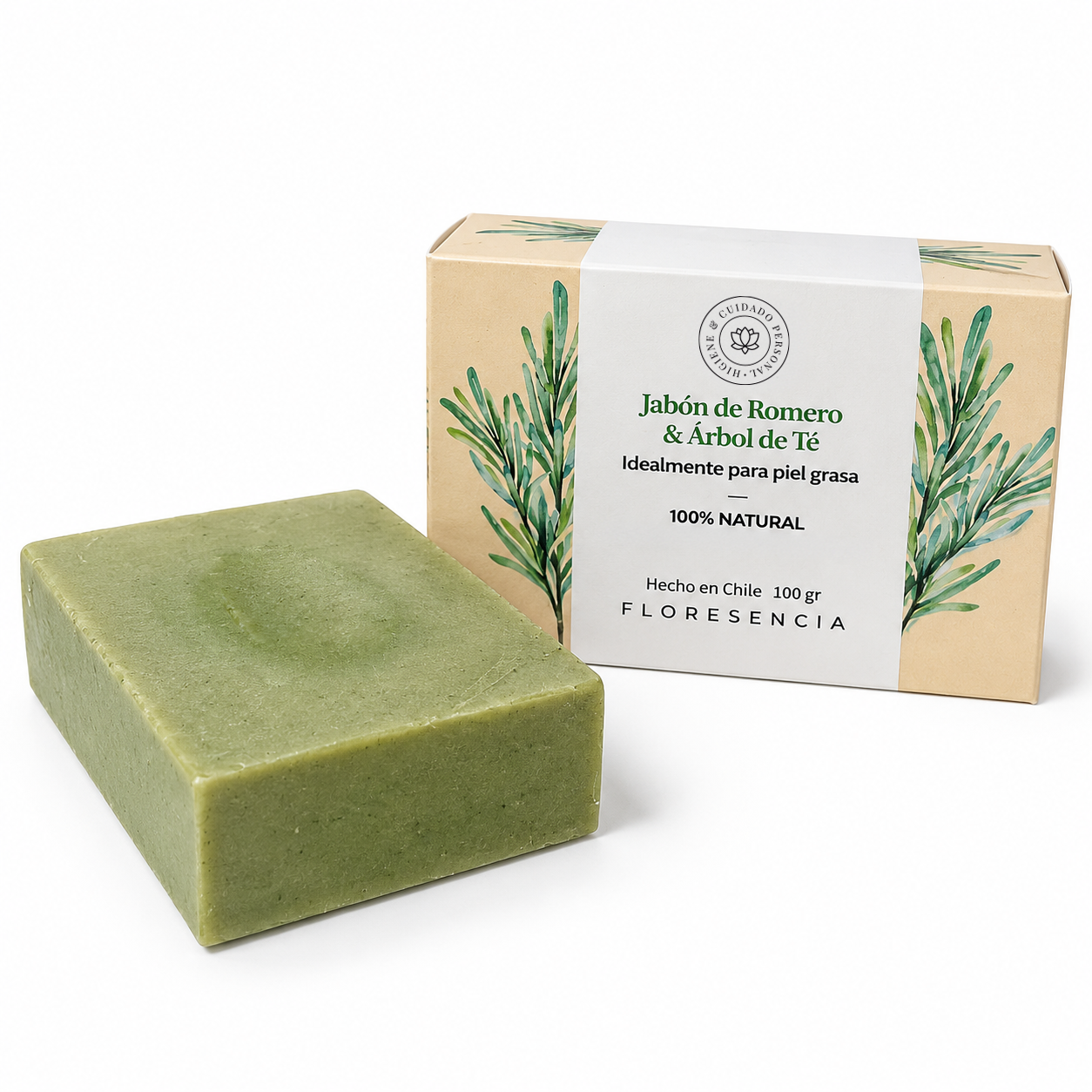 Jabón Purificante Romero & Árbol de Té 100g