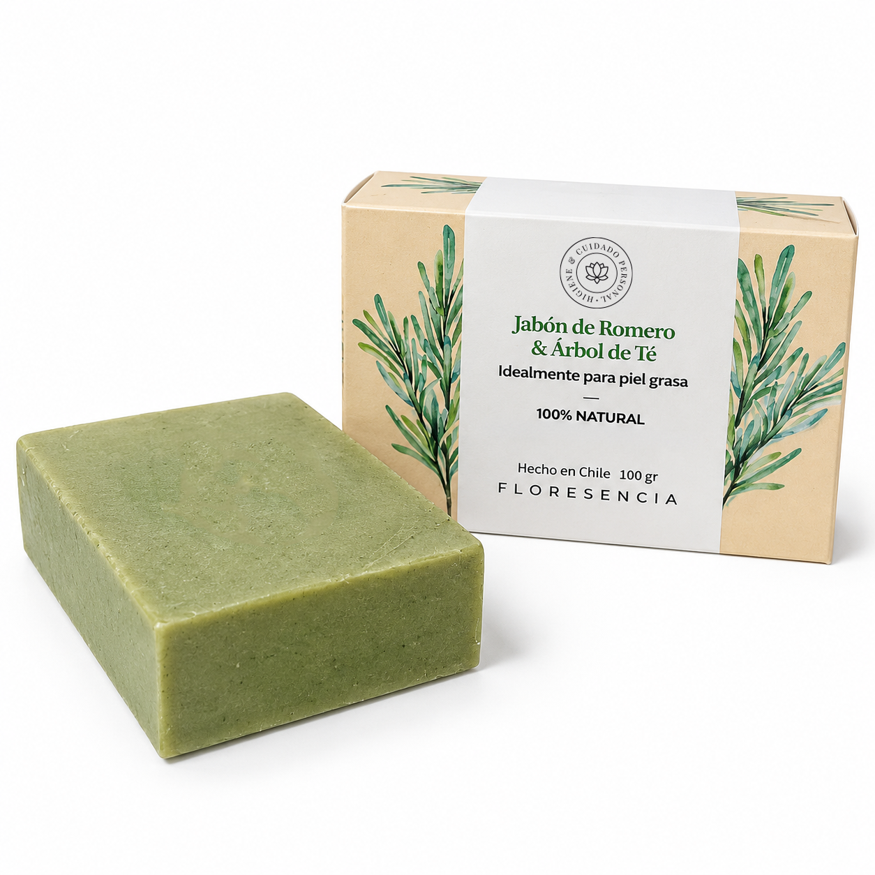 Jabón Purificante Romero & Árbol de Té 100g
