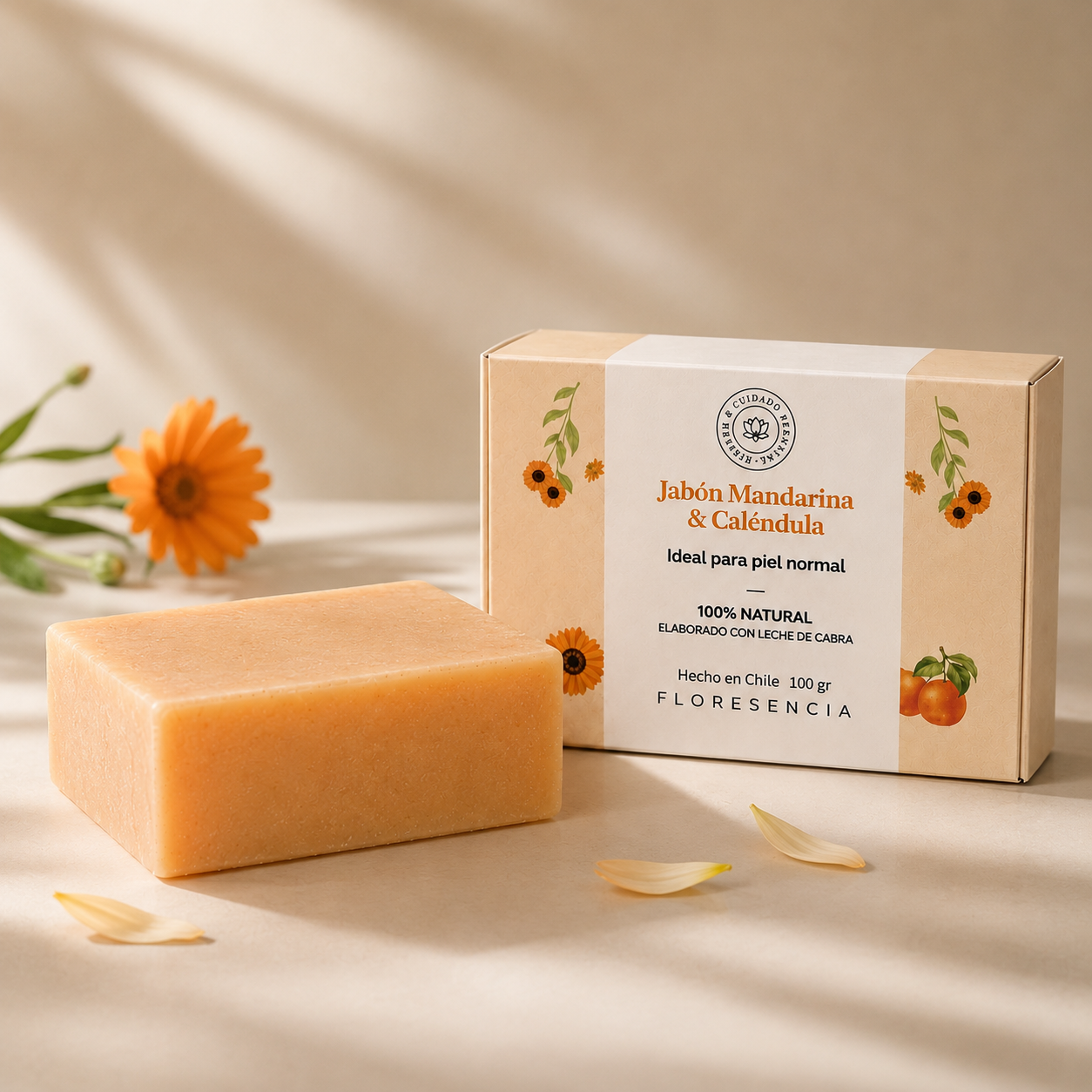 Jabón Revitalizante Mandarina Caléndula 100g