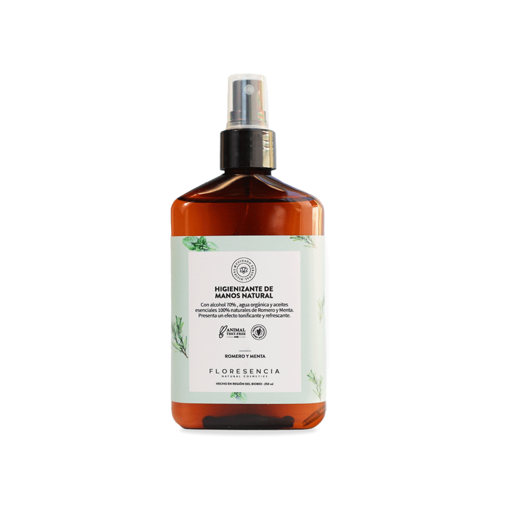 Higienizante de manos natural romero y menta